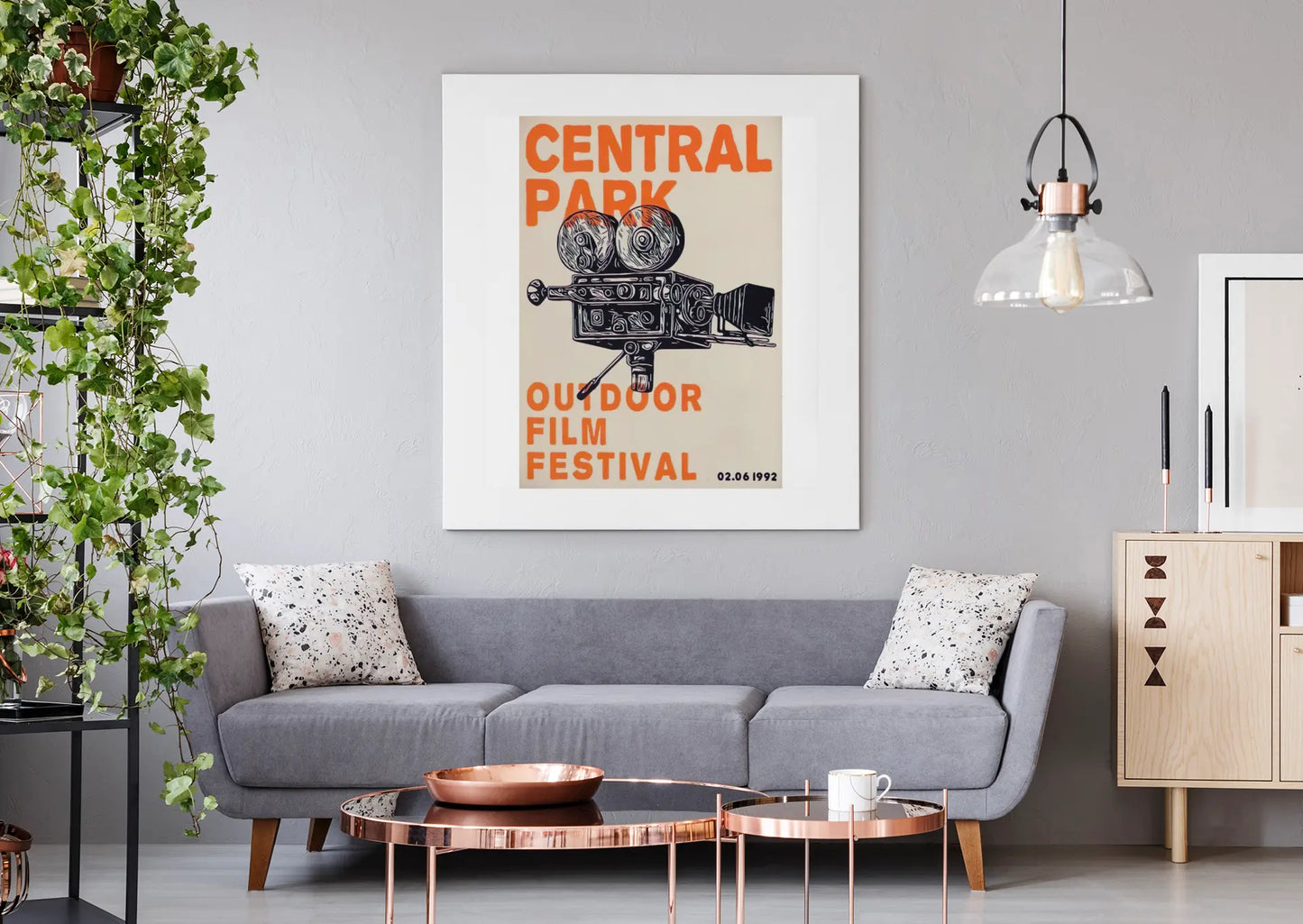 Poster film festival de New York Central park outdoor 1992 film festival poster Trendsandprints