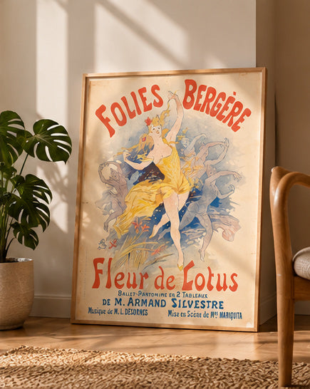 Affiche Folies Bergère « Fleur de Lotus » — Jules Chéret, Poster Belle Époque 1893