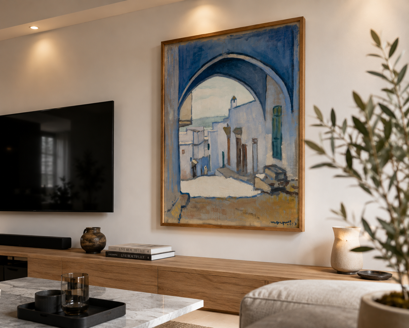 Affiche La Citadelle à Tanger — Marquet, Poster Maroc Vintage