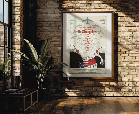 Poster Dr Strangelove, Dr Folamour, film Stanley Kubrick 1964 Trendsandprints