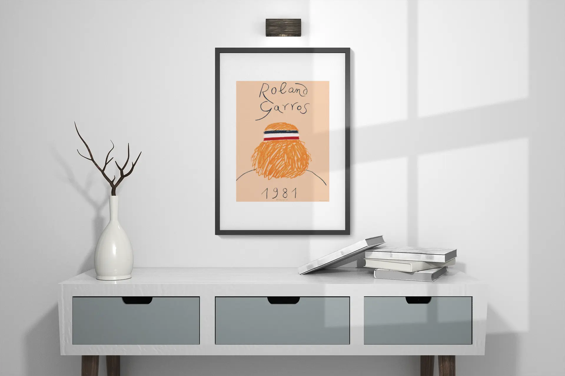 Affiche Roland Garros 1981, poster Roland Garros 1981, poster tennis, Trendsandprints