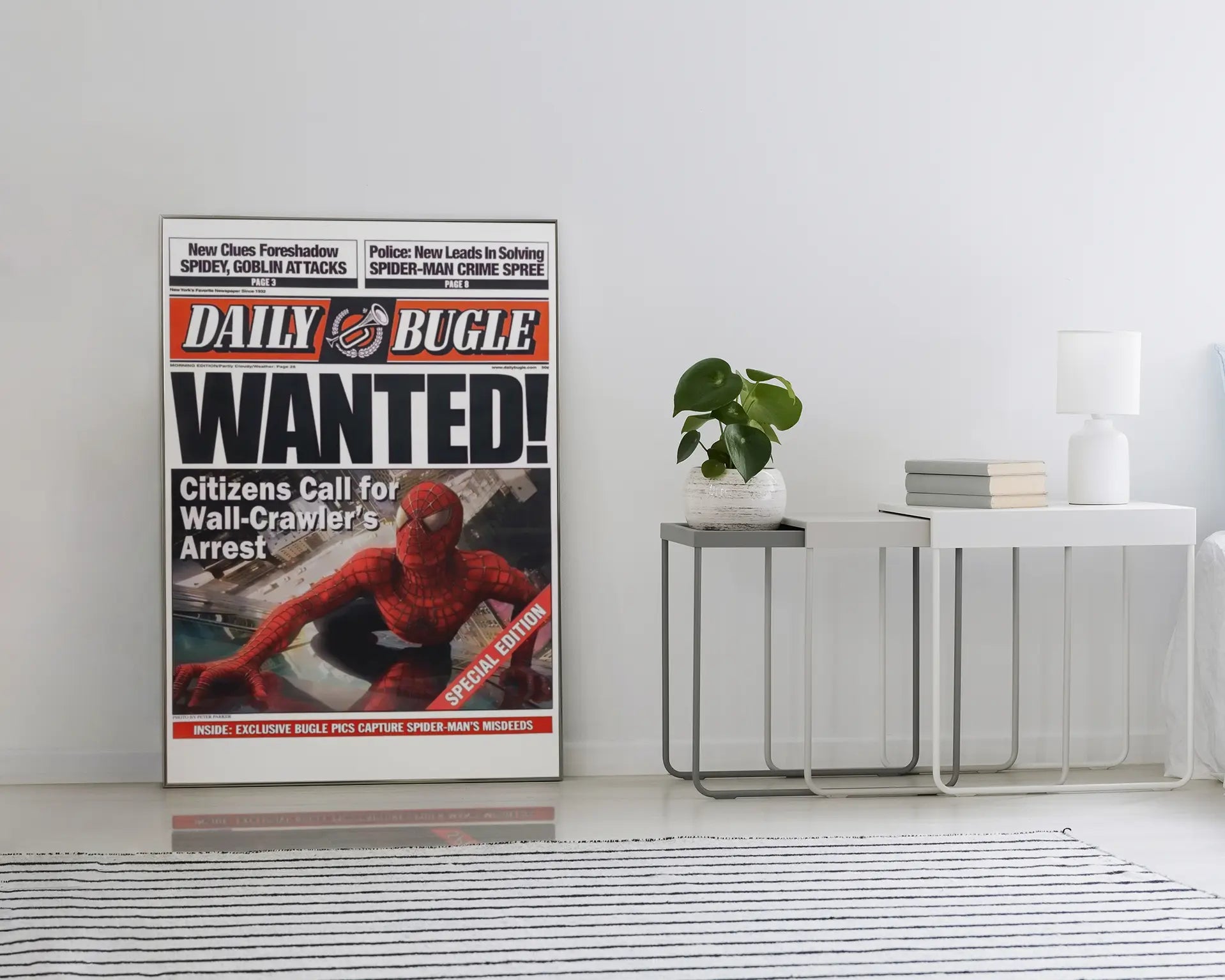 Poster Spiderman 2002 Daily Bugle Wanted, cadeau Spider-man Trendsandprints