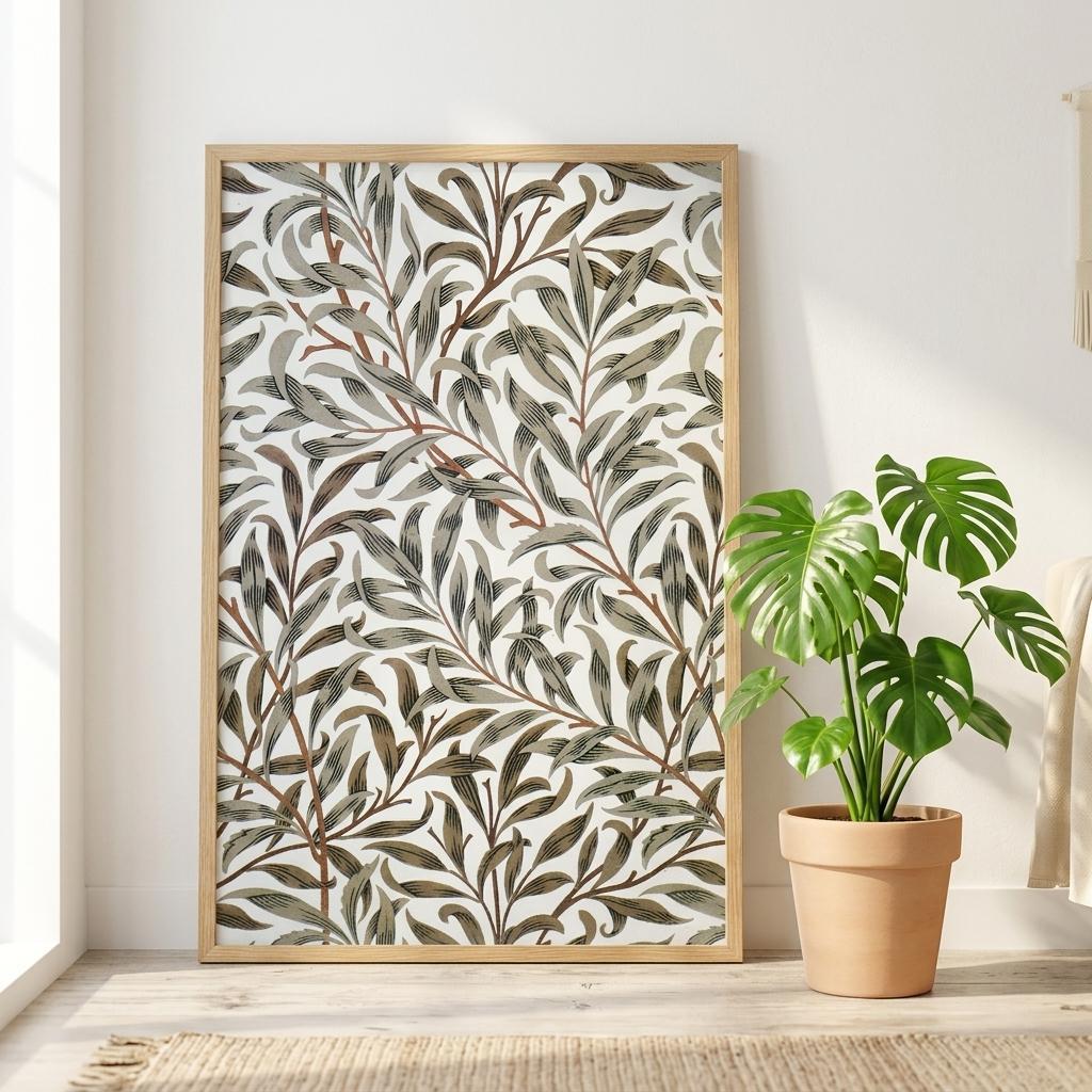 Affiche Willow Bough — William Morris, Motif Botanique Victorien